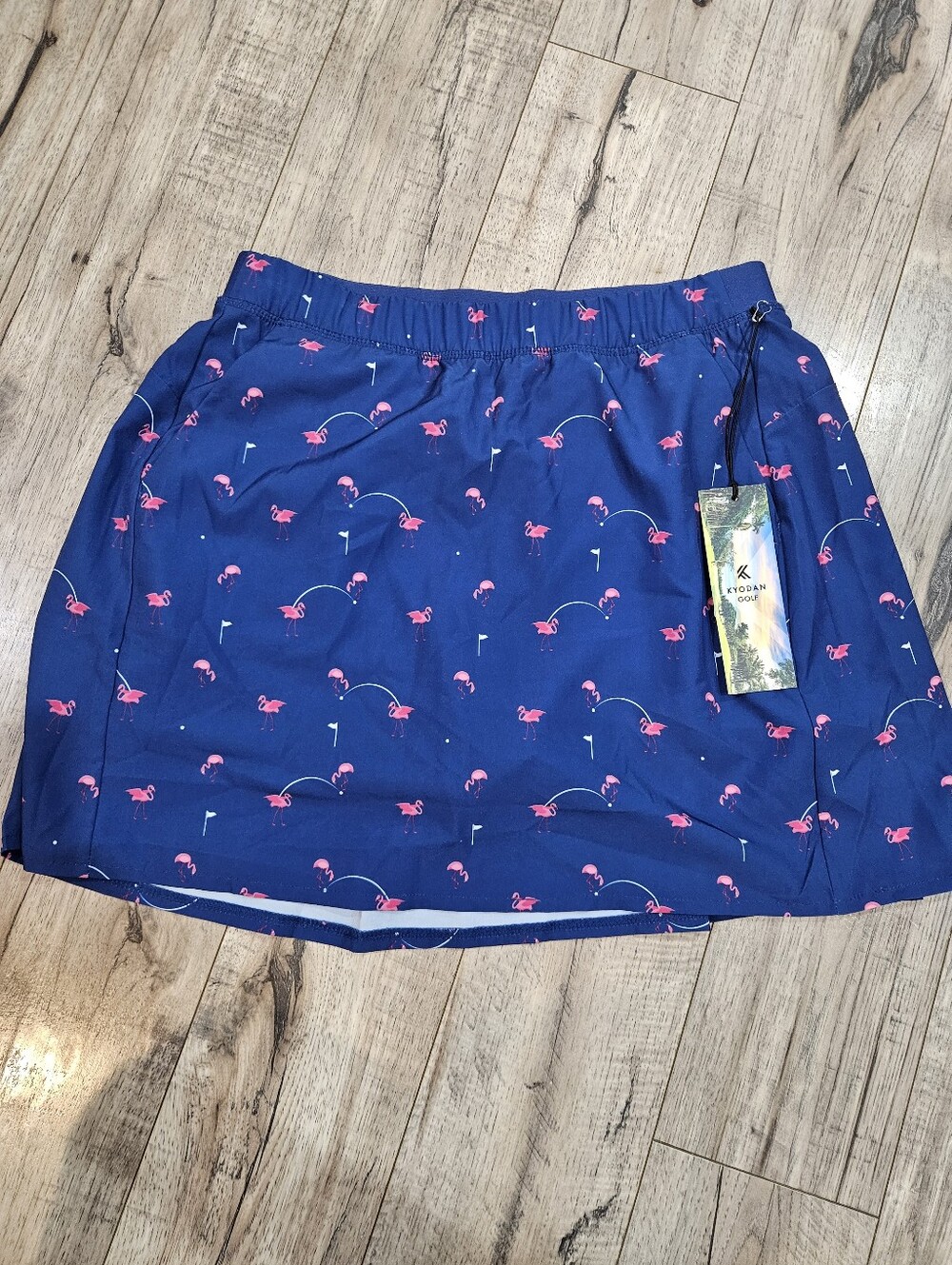 NWT Kyodan Golf Skort Navy Blue Flamingo Skirt Athleisure Size Small